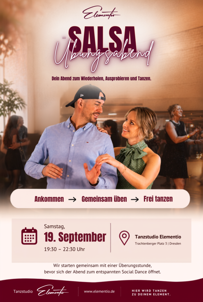 Salsa Übungsabend Tanzstudio Elementio