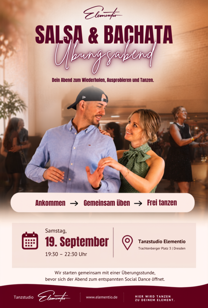Tanzübungsabend Salsa & Bachata 19.9.