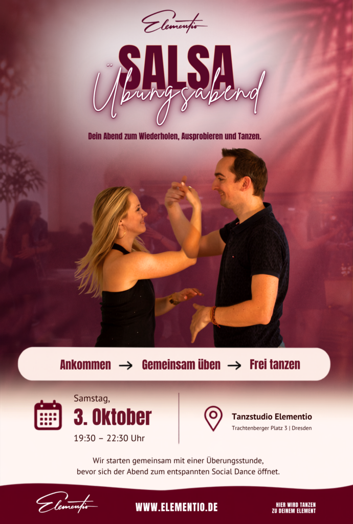 Salsa Übungsabend Tanzstudio Elementio 3.Oktober
